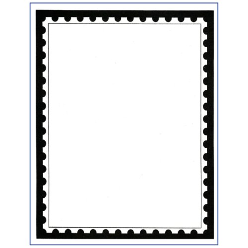 Blank stamp outline